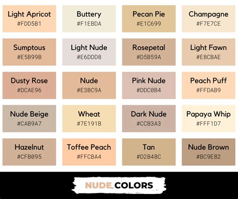 nude hex color|Shades of Nude Color – 50+ Shades to Discover